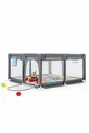 Aire de jeux sécurisée Original Playard Plus pour bébés et enfants, parc de jeux, tapis de jeu et balles, gris