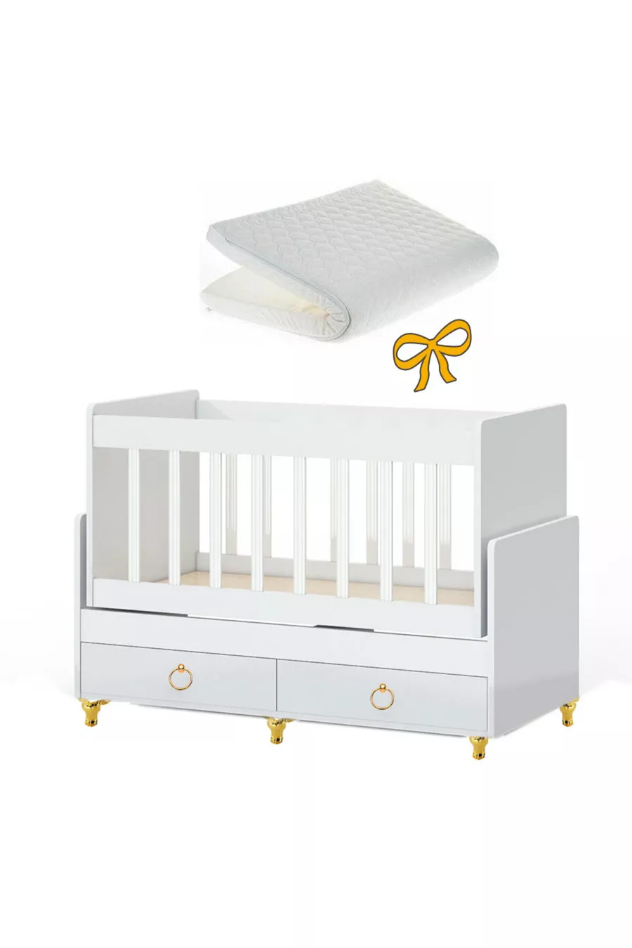 Minigold Berceau pour bébé oscillant et près de maman avec lit offert