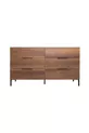 Commode Oryana à 6 tiroirs - Noyer foncé cm