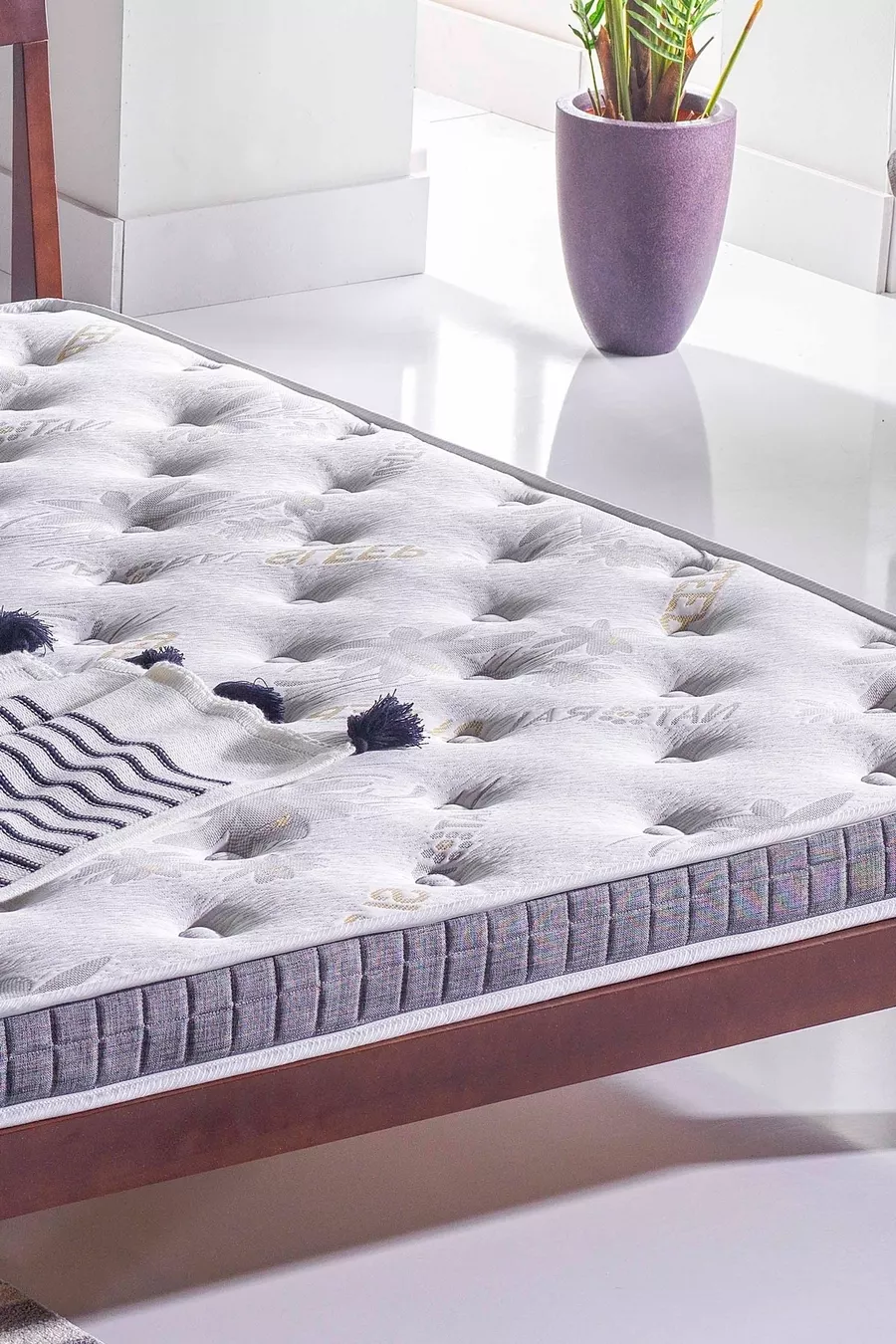 Protège-matelas orthopédique naturel complet, surmatelas, topper, protège-lit, lit pour bébé / 8 cm