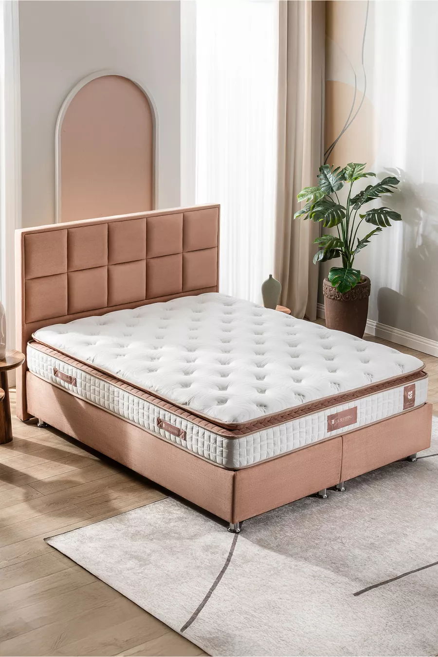 Matelas à ressorts original ultra orthopédique Touch Brown avec coussin (cm)