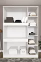 Armoire de rangement avec étagères Ases  Blanc - Chêne Saphir