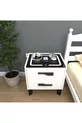 Table de chevet avec LED blanches et unité de charge Diamond