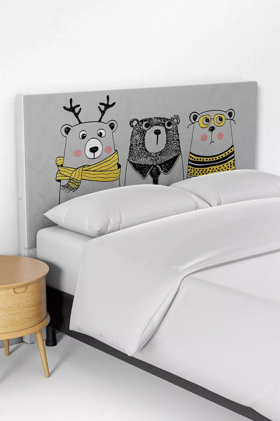 Housse de tête de lit pour lit coffre de chambre d'enfant Petits Ours 2