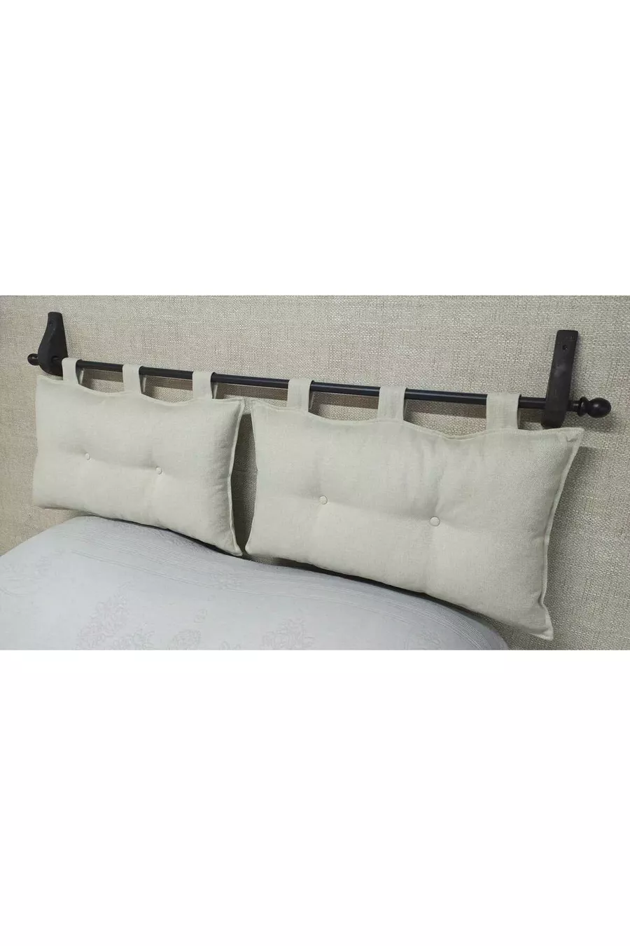 Tête de lit pour lit double avec sommier
