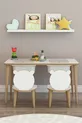 Bureau pour enfant, table de jeu et d'activités, table double avec chaises, usage été et hiver