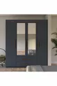 Gm  Nisa Deluxe Armoire 4 portes 2 tiroirs avec miroir