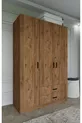 Armoire Yaman Çam à 3 portes et 2 tiroirs - Garde-robe