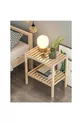 Table de chevet en bois pour chambre à coucher, table d'appoint polyvalente avec étagère sur pieds