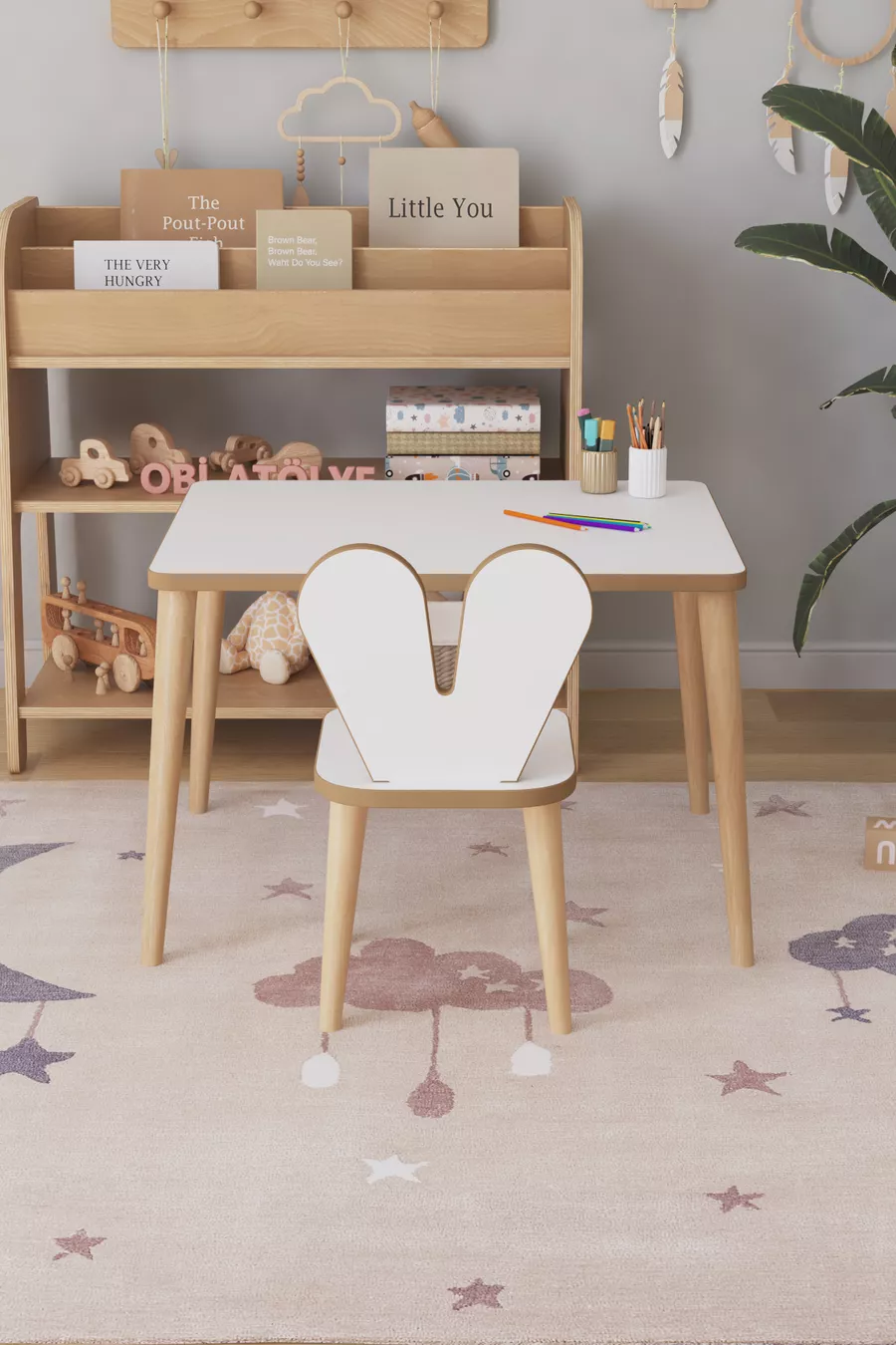 Table d'activités pour enfants Cm Table de travail pour enfants Ensemble table et chaises