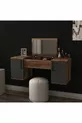 Coiffeuse Murale Mercan, ne Prend Pas de Place, Couleur Lidya Anthracite