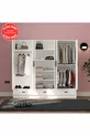 Armoire 6 portes 3 tiroirs İnci % MDF