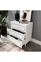 Commode moderne à 3 tiroirs Hayal blanche - Entièrement en MDF de qualité 1