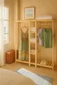Armoire ouverte en bois avec 2 tringles  cm Armoire polyvalente en bois de pin massif à  %
