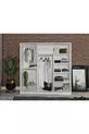Armoire à vêtements Samira en MDF avec portes coulissantes et miroir blanc - MDF de première qualité