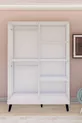 Armoire noire à quatre portes avec poignées GM -A sur pieds en forme de nuage