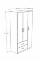 Armoire Home 3 portes 2 tiroirs