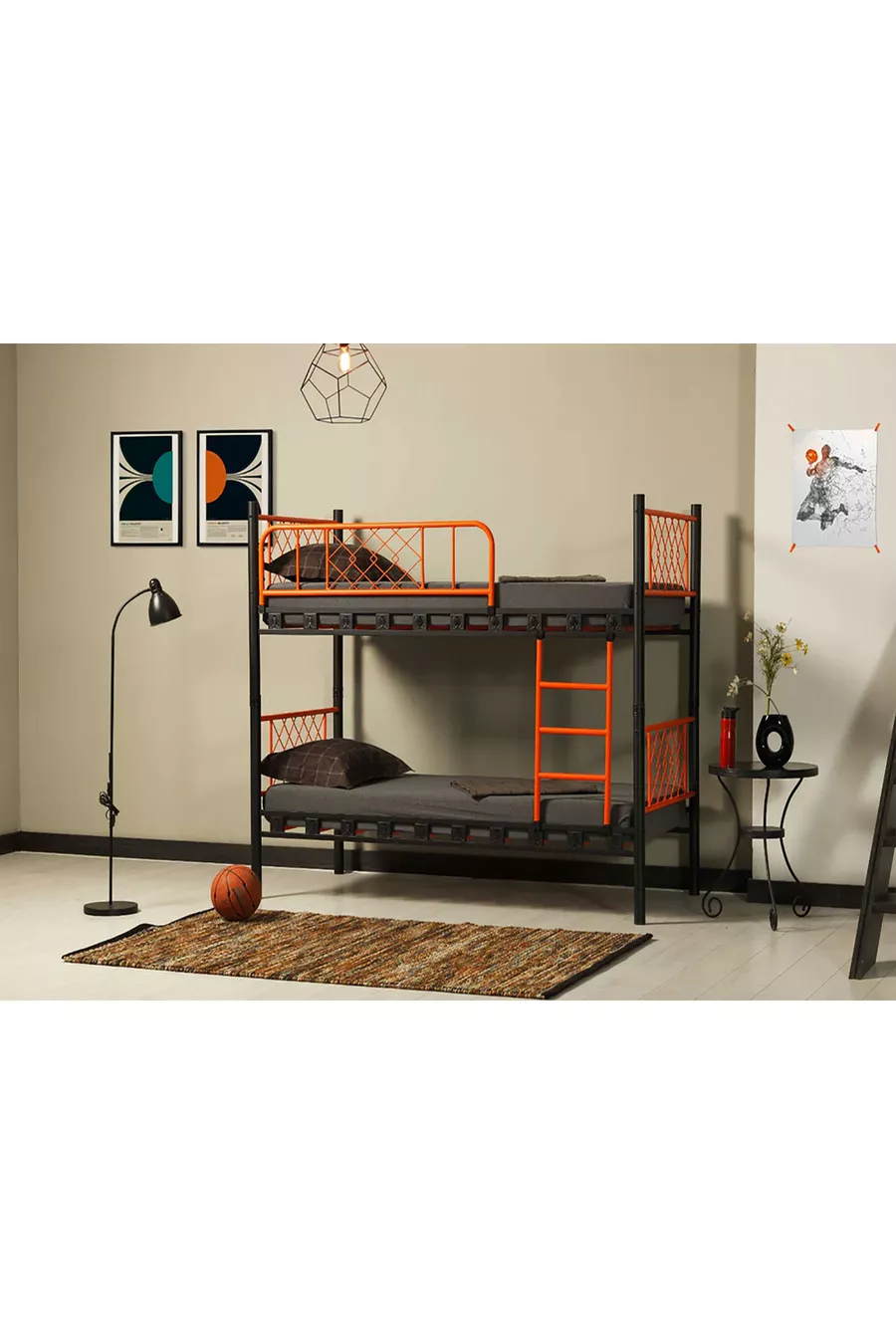 DZGN HOME METİS CHAMBRE D'ENFANT LIT SUPERPOSÉ ET CADRE DE LIT EN MÉTAL - x CM