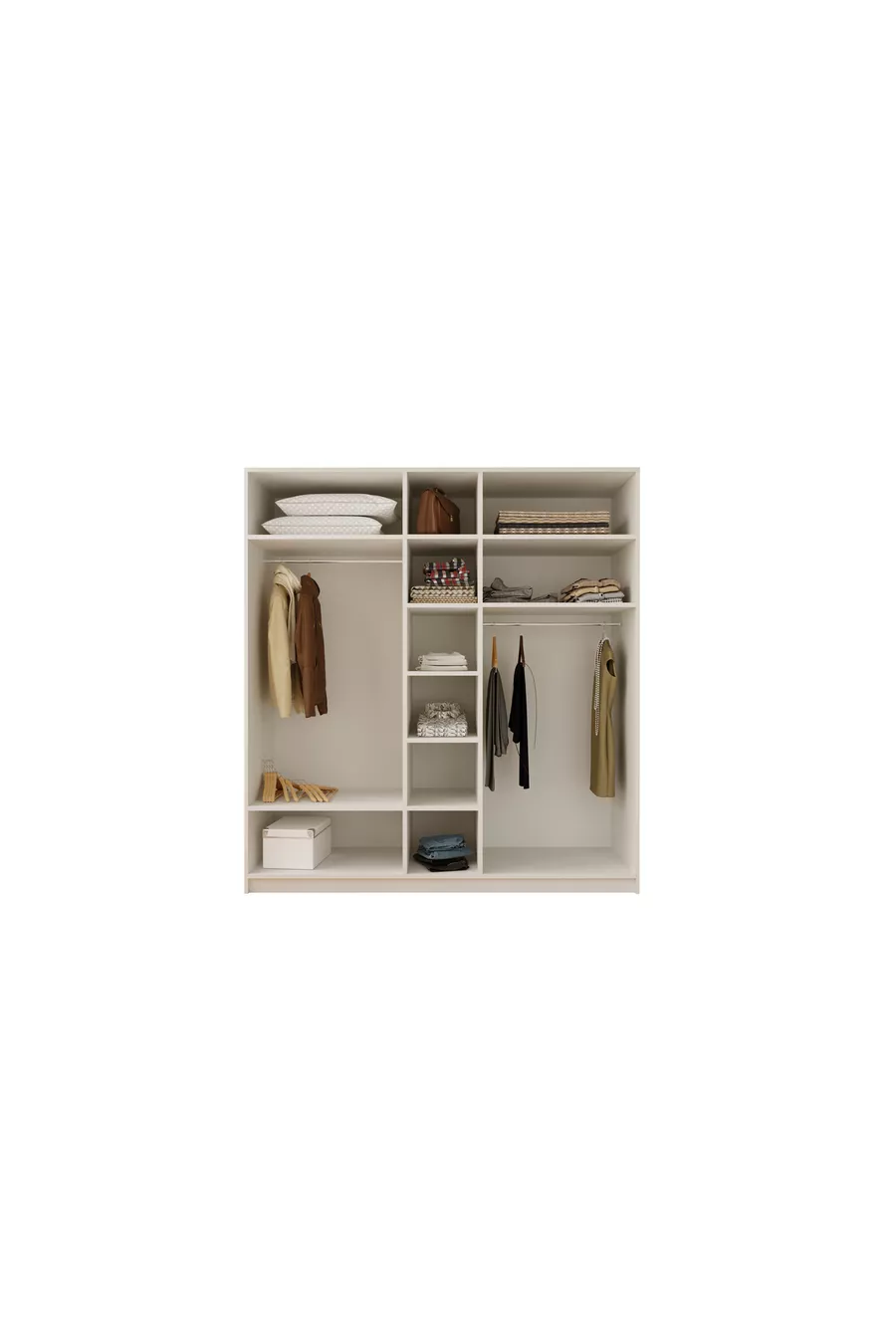 Armoire Mega avec 5 Portes et Placard Beyza Country