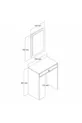 Coiffeuse miniature avec miroir Lisbonne - Noyer