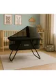 Panier de lit portable pour maman avec filet lavable, fermeture éclair, fonction lit et balancement, couleur anthracite