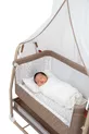 Berceau Royal Anne à Côté avec Tulle, Berceau Panier, Berceau Bascule pour Bébé, Berceau à Côté de la Maman