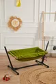 Berceau hamac pour poupée en bois avec support (Vert)