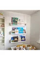 Bibliothèque Montessori en MDF blanc à 3 compartiments et étagères éducatives