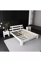 Lit Lotus en MDF avec 2 tiroirs | Compatible avec un matelas double, facile à monter