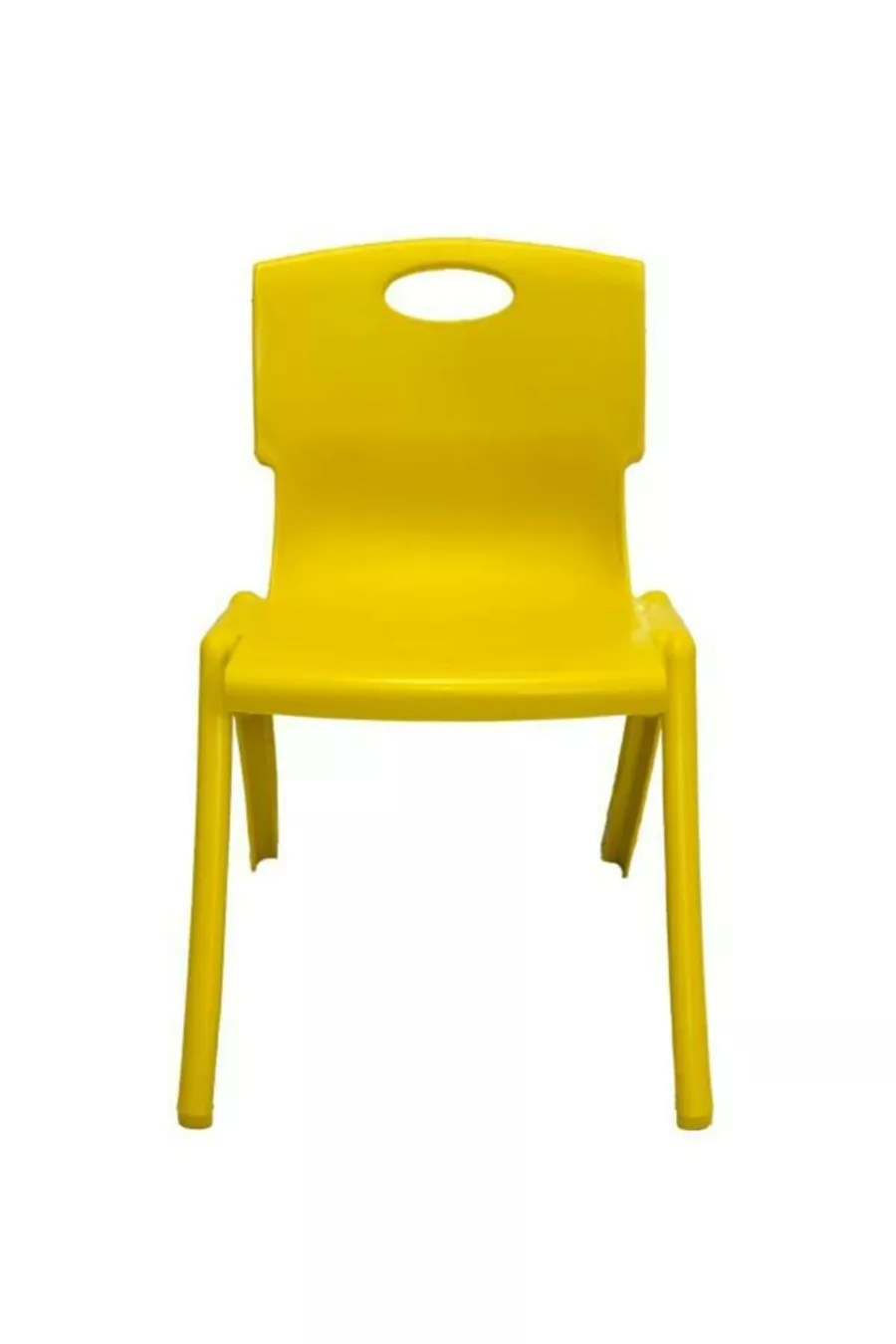 Chaise d'enfant incassable jaune - Chaise pour crèche et maternelle, lot de 2