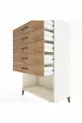 Armoire Hyperion 5 tiroirs Pierre de lune-Pin