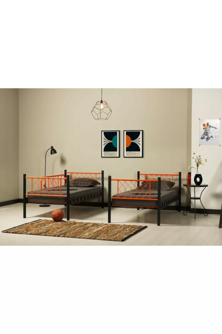 Lits superposés métalliques pour chambre d'enfant