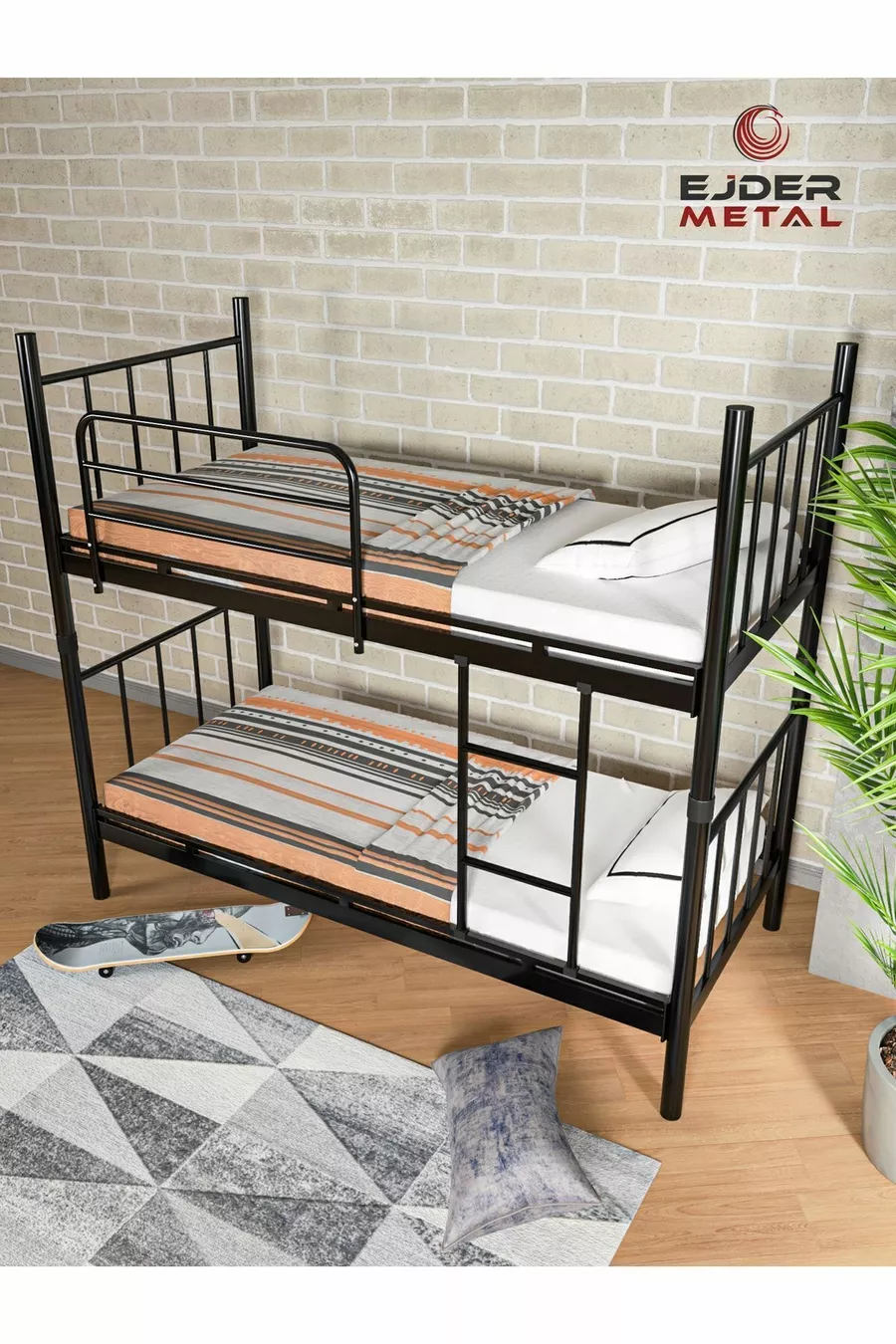 Lits superposés Noir (sans matelas)