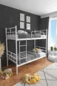 Koza Ranza Lit Superposé Compatible avec Matelas Blanc Métal Amovible