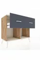 Commode Hyperion 2 tiroirs Pin-Ambre/Anthracite