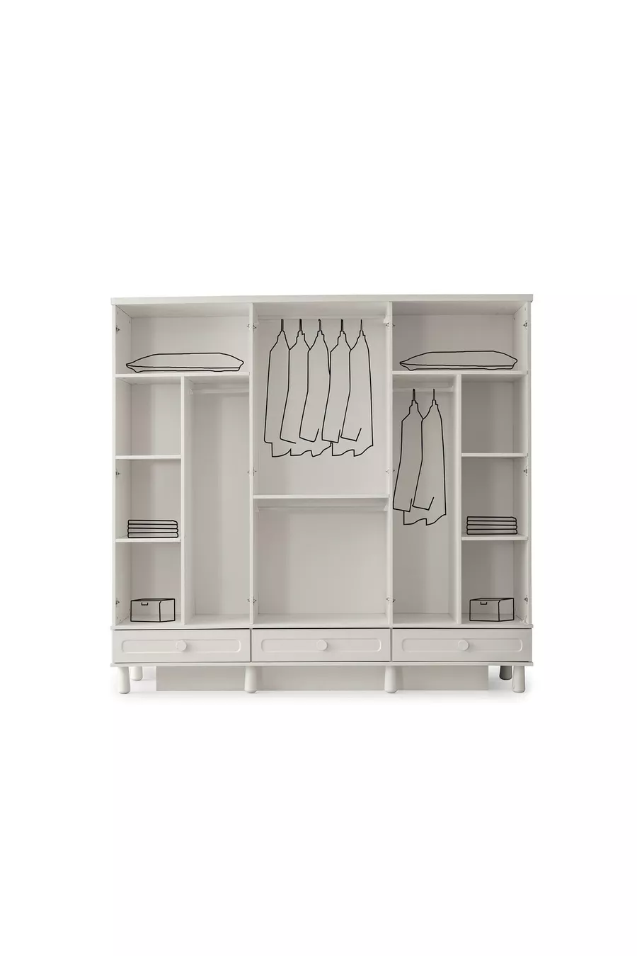 ENSEMBLE DE CHAMBRE À COUCHER BEYZA À BASE DE MDF