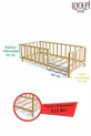 – Lit Montessori Unisexe pour Bébé et Enfant en Bois Naturel