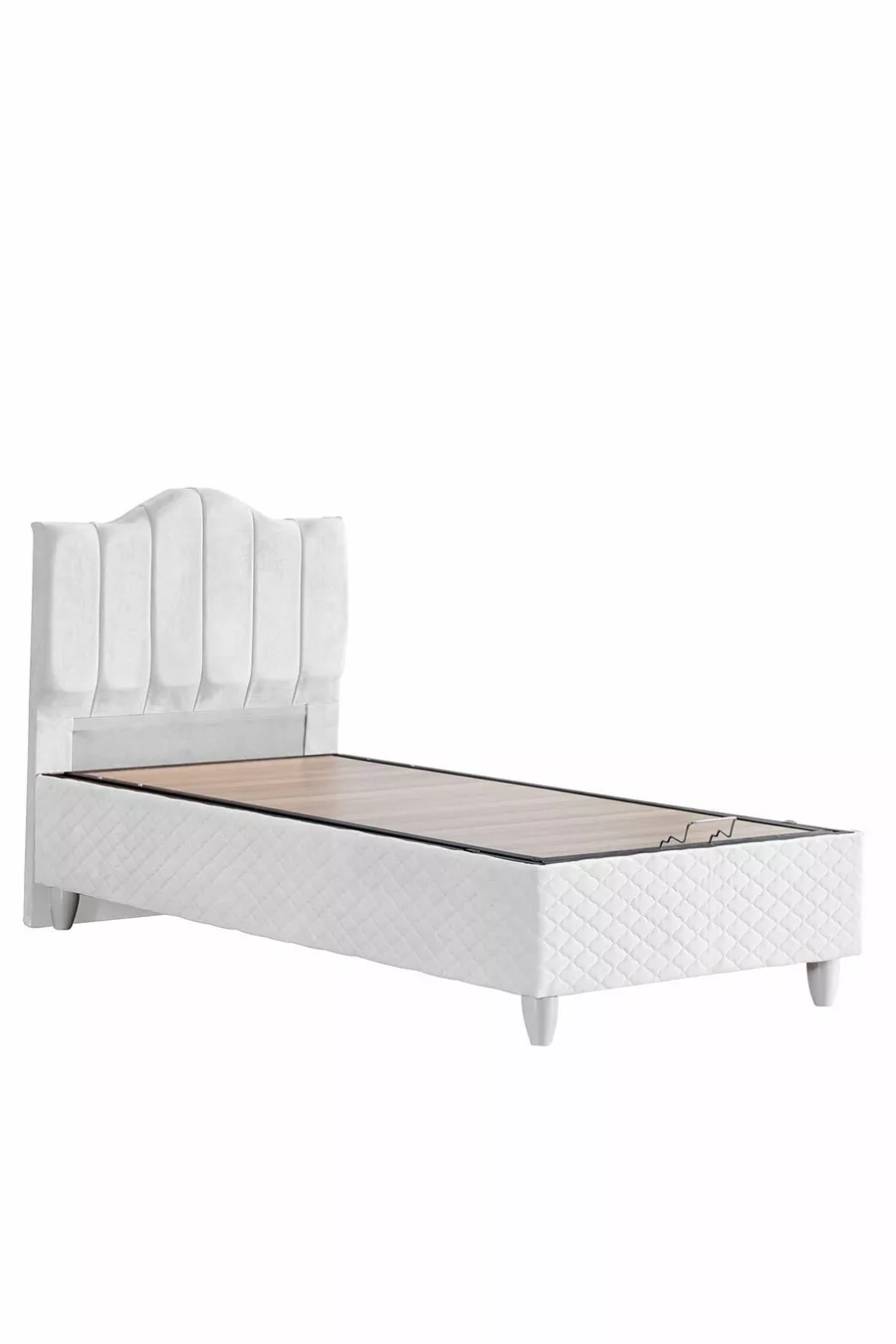 Sommier, Ensemble Double Tendence, Tête de lit simple - Blanc