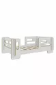 Lit d'enfant moderne Montessori Mdflam, cadre de lit, sommier - Blanc