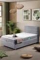 Sofia Ensemble Literie Comfort avec Cadre et Tête de Lit Simple Gris Clair
