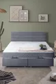 Sofia Ensemble Lit Double avec Sommier et Tête de Lit Gris