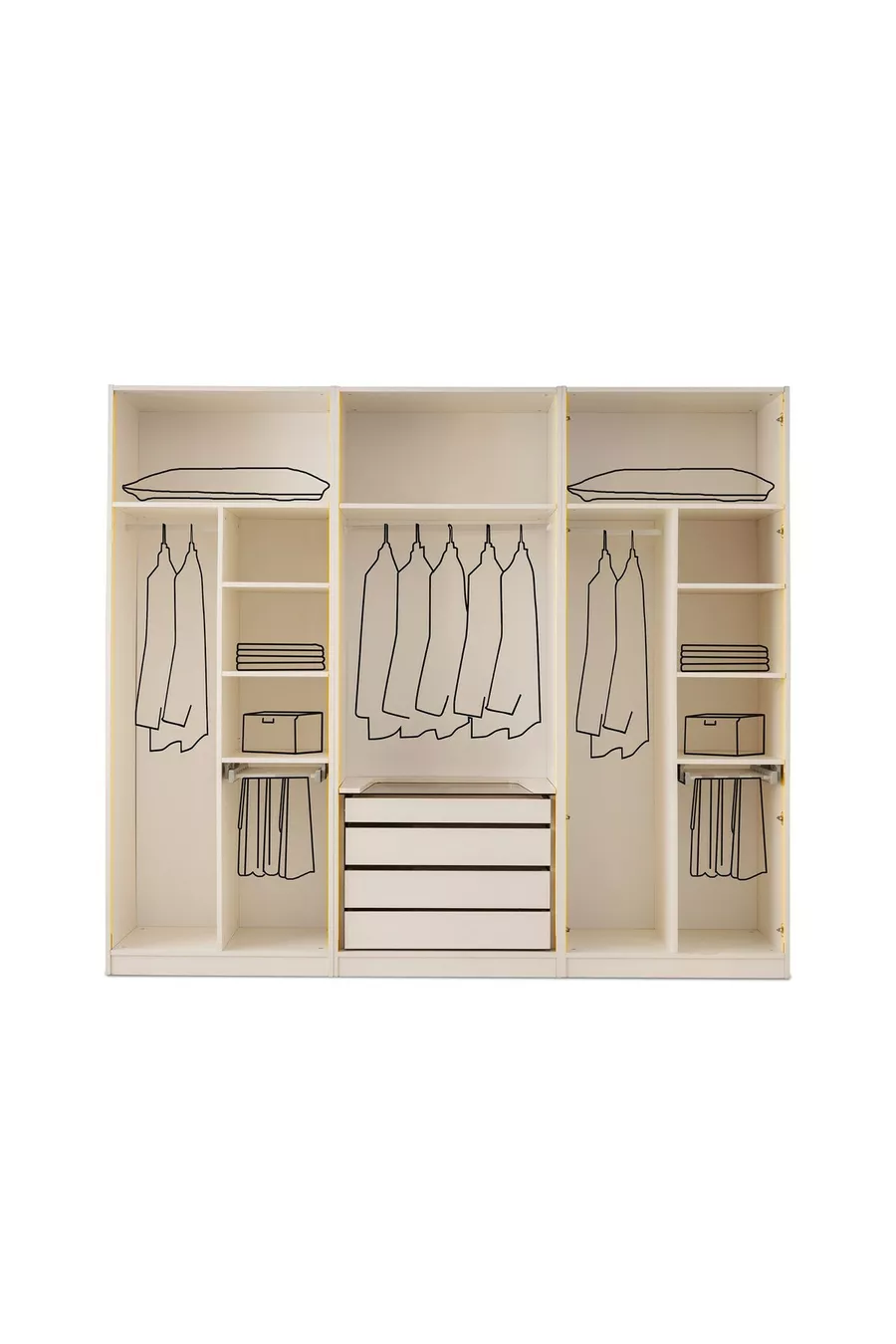 ENSEMBLE DE CHAMBRE À COUCHER FAS MDF AVEC LED ET CADRE DE LIT