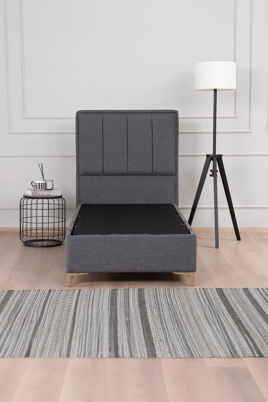Ensemble Tête de Lit et Sommier Coffre Gold Therapy Anthracite (LIT NON INCLUS)