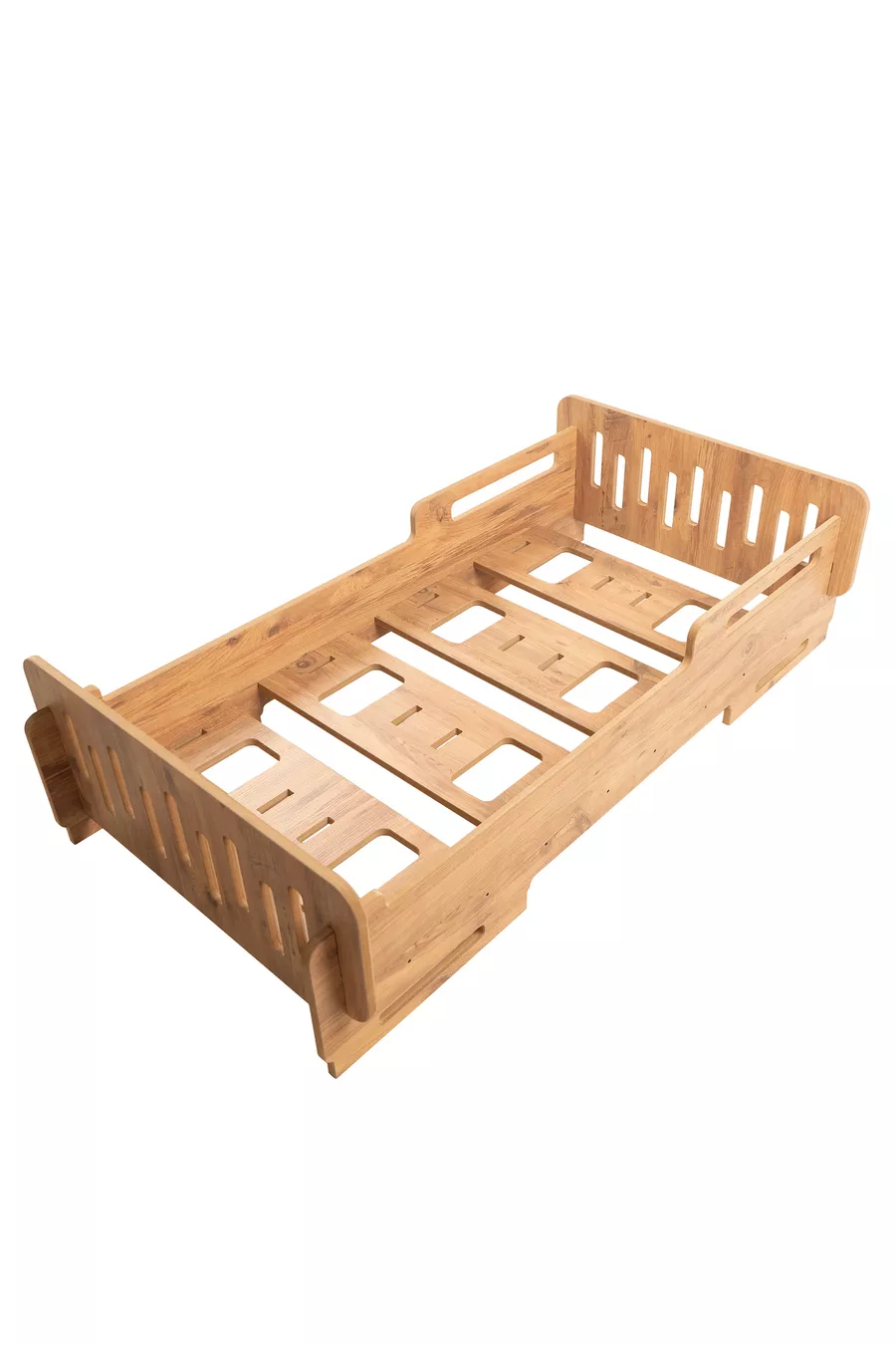 Lit pour enfant Industrial Living - cm - Lit bébé et enfant - MDF - Noyer