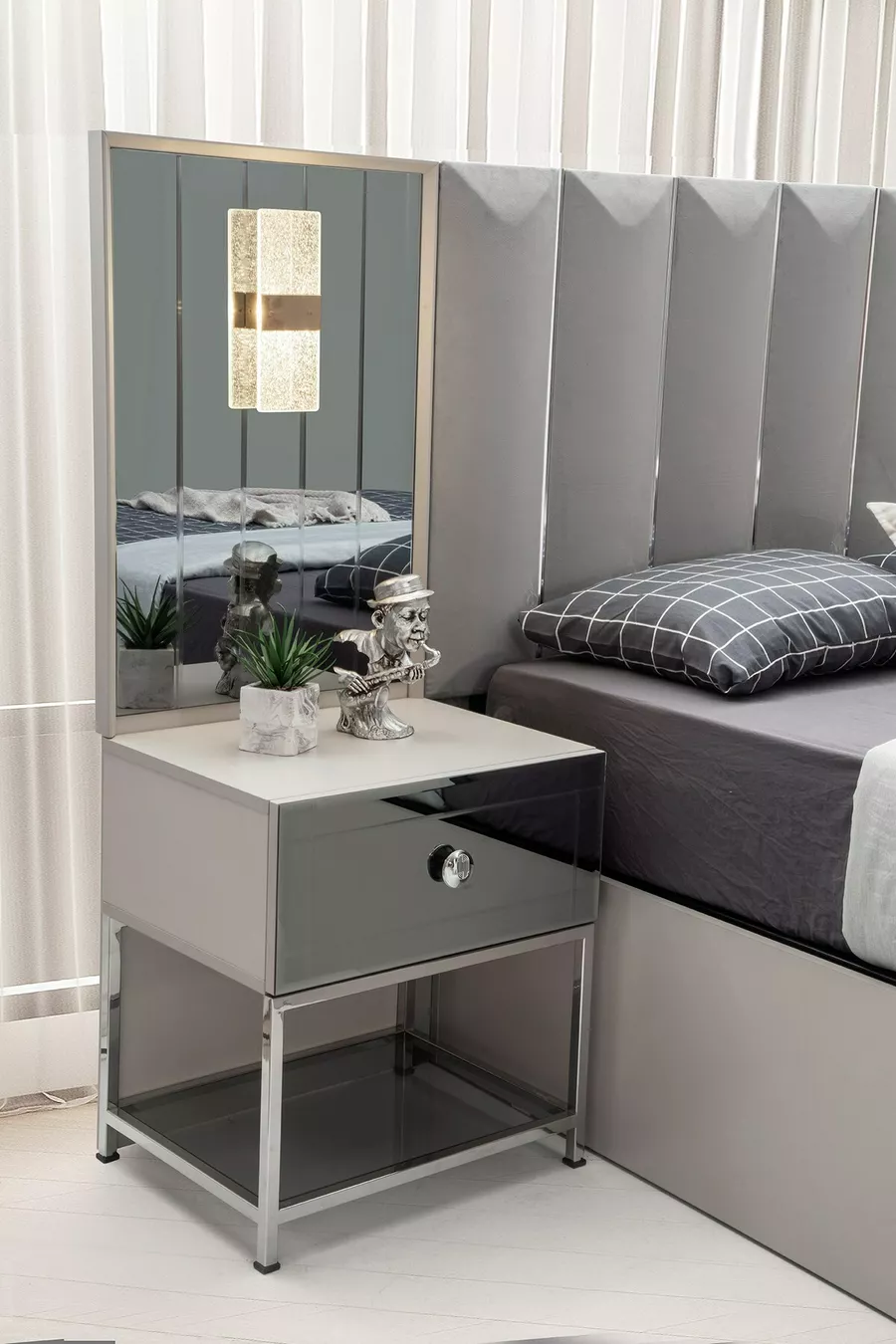ENSEMBLE DE CHAMBRE À COUCHER HAZAL À BASE DE MDF