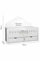 % Lit Montessori pour enfants en MDF avec tiroirs, blanc