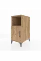 Table de chevet Kronos à 2 étagères avec 1 porte, pin-pin
