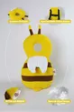 Ruyalarbebek Coussin de protection de tête pour bébé jaune Coussin de première étape Abeille