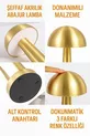 Lampe de table champignon en or rechargeable tactile à 3 couleurs réglables