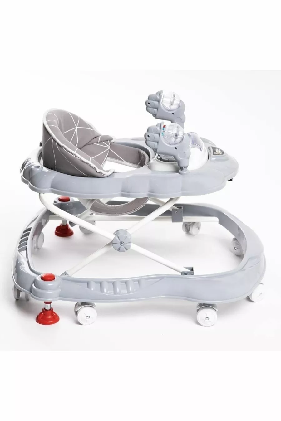Trottine pour bébé Spider gris de luxe avec jouets, musique et lumière, à 3 vitesses